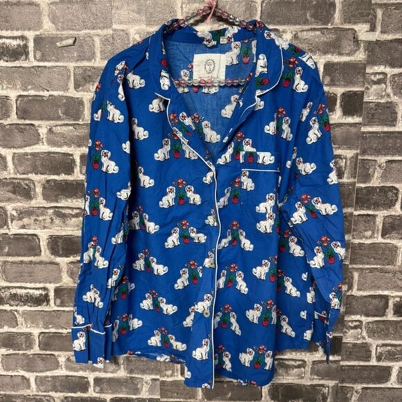 Printfresh matching spaniels pants sleep set blue white pajama set - Picture 2 of 15